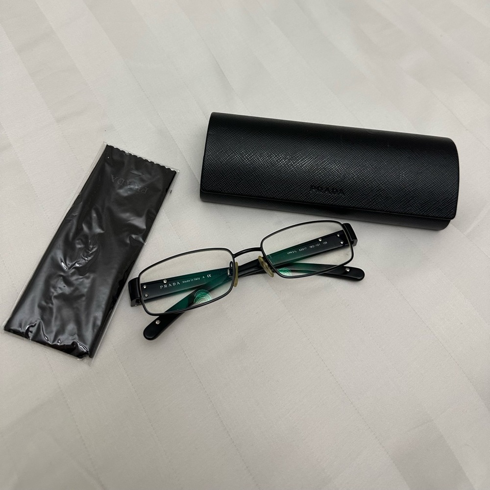 Prada Men's Eyeglasses VPR51L VPR/51/L 1BO/1O Matte Black Optical Frame